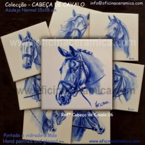 Azulejo De Cerâmica Arte do esboço do desenho do cavalo handmade